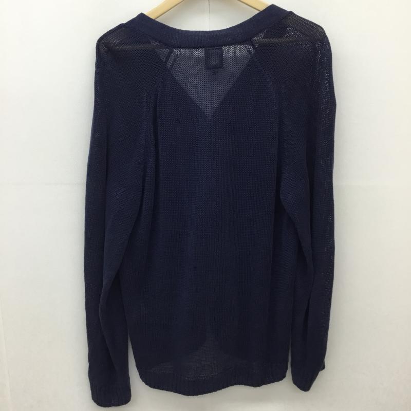 モヒート MOJITO カーディガン 長袖 MOJITO メッシュ カーディガン ネイビー L 無地 紺 / ネイビー /  メンズ USED 古着 中古 10135894