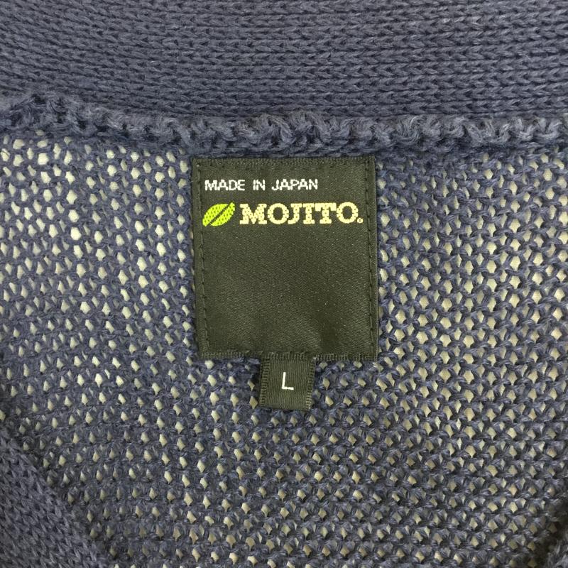 モヒート MOJITO カーディガン 長袖 MOJITO メッシュ カーディガン ネイビー L 無地 紺 / ネイビー /  メンズ USED 古着 中古 10135894