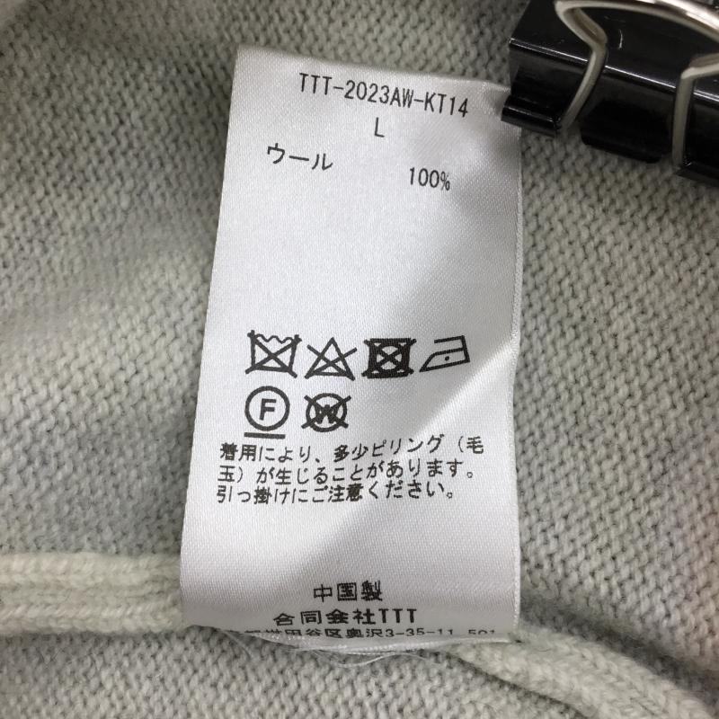 ティー TTT_MSW ニット、セーター 長袖 L 総柄 チャコールグレー / チャコールグレー /  メンズ USED 古着 中古 10135992