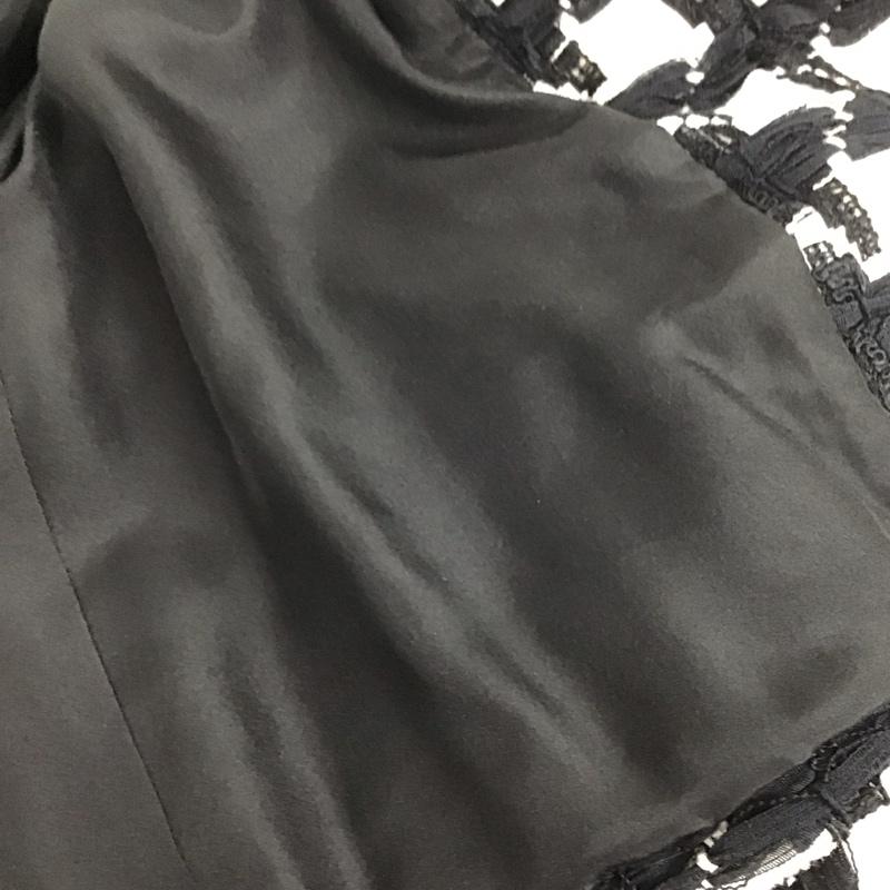 マックスマーラ MaxMara ジャケット、上着 ジャケット、ブレザー 長袖ジャケット アウター 前ボタン ノーカラージャケット 40 総柄 白 / ホワイト / X 黒 / ブラック /  レディース USED 古着 中古 10136029