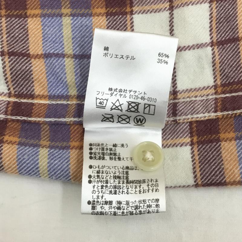 マーモット Marmot シャツ、ブラウス 長袖 ネルシャツ　TOMSJB80XB S チェック 赤 / レッド / X 橙 / オレンジ / X 青 / ブルー / X 白 / ホワイト /  メンズ USED 古着 中古 10136064