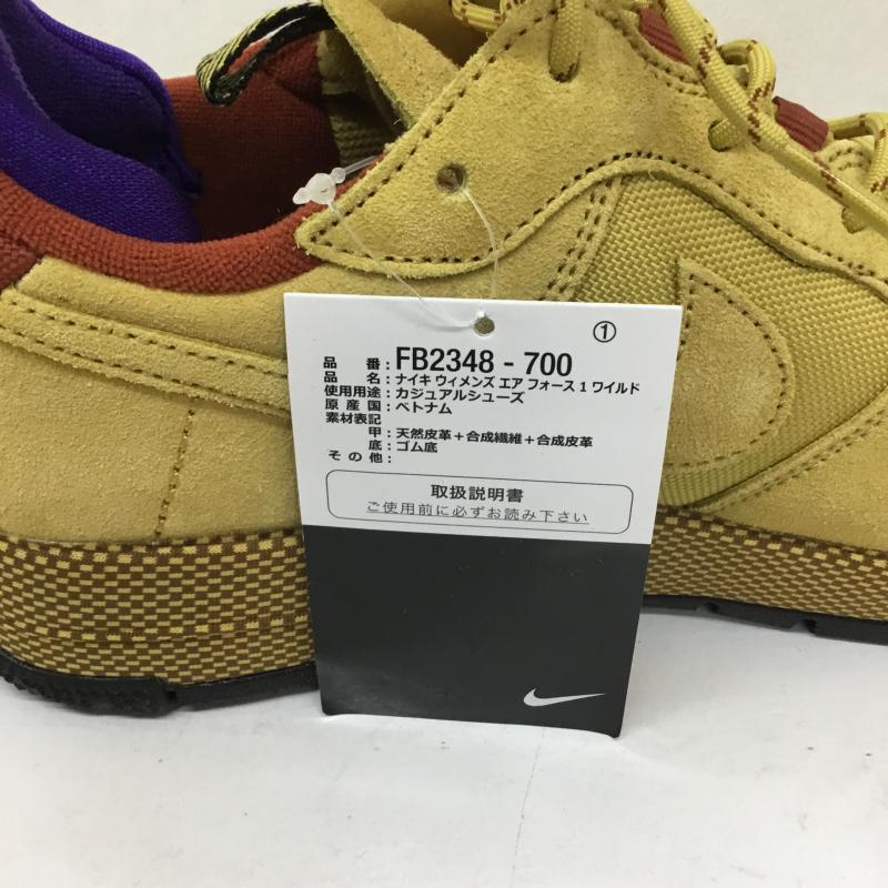 ナイキ NIKE スニーカー スニーカー Women s Air Force 1 Wild Wheat Gold FB2348-700 27.5cm ロゴ、文字 キャメル / キャメル / X 茶 / ブラウン / X 紫 / パープル /  メンズ USED 古着 中古 10136071
