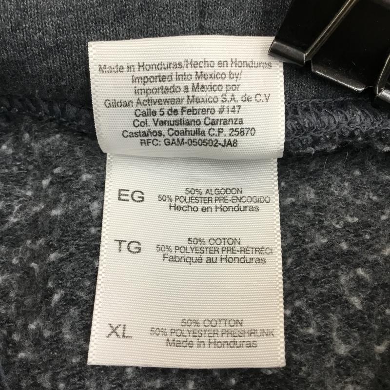 ギルダン GILDAN パーカー 長袖 FOOT BALL XL プリント 灰 / グレー /  メンズ USED 古着 中古 10136077