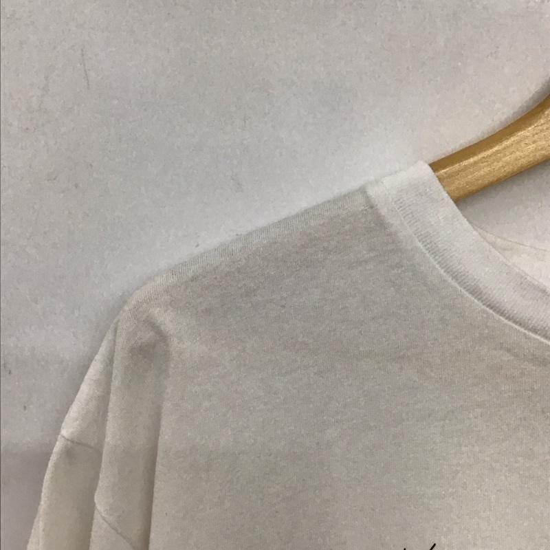 ローリーズファーム LOWRYS FARM Tシャツ 半袖 lf621058ad 半袖Tシャツ プリントTシャツ クルーネックカットソー FREE ロゴ、文字 白 / ホワイト /  レディース USED 古着 中古 10136123