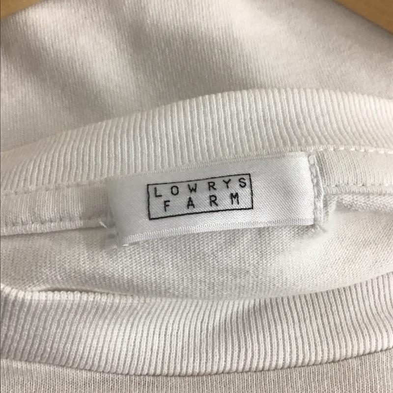 ローリーズファーム LOWRYS FARM Tシャツ 半袖 lf621058ad 半袖Tシャツ プリントTシャツ クルーネックカットソー FREE ロゴ、文字 白 / ホワイト /  レディース USED 古着 中古 10136123