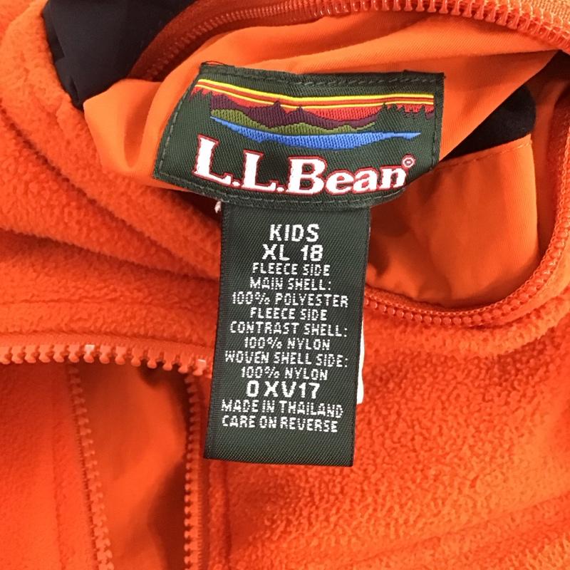 エルエルビーン L.L.Bean ジャケット、上着 ジャケット、ブレザー ジップアップジャケット フリースジャケット ナイロンジャケット リバーシブル XL ロゴ、文字 橙 / オレンジ /  ボーイズ USED 古着 中古 10136141