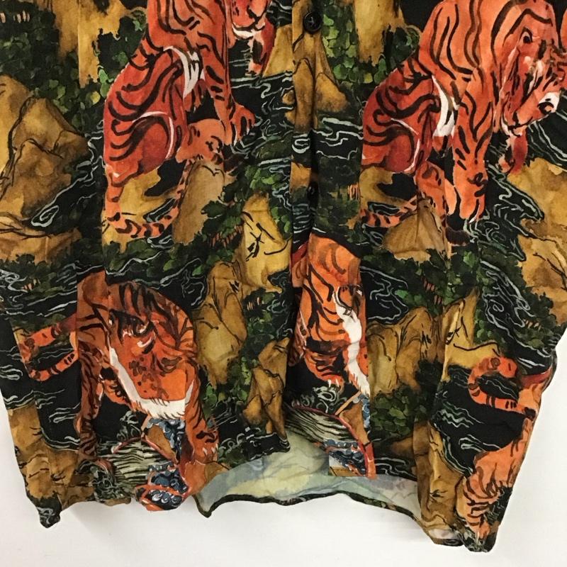 ザラ ZARA シャツ、ブラウス 半袖 半袖シャツ プリントシャツ カジュアルシャツ L プリント マルチカラー / マルチカラー /  メンズ USED 古着 中古 10136142