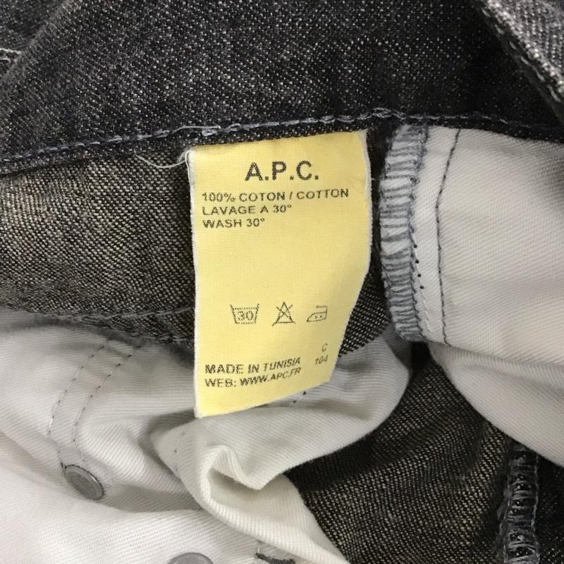 アーペーセー A.P.C. パンツ デニム、ジーンズ デニムパンツ スリムパンツ カジュアルパンツ ストレッチパンツ 28インチ 無地 黒 / ブラック /  メンズ USED 古着 中古 10136197