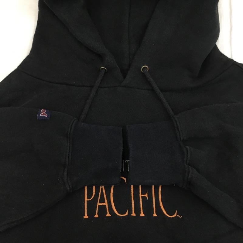 ジャンスポーツ JANSPORT パーカー 長袖 UNIVERSITY OF THE PACIFIC パシフィック大学 M ロゴ、文字 黒 / ブラック /  メンズ USED 古着 中古 10136212