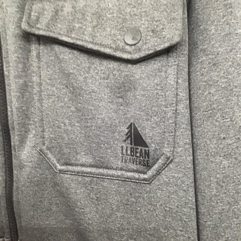 エルエルビーン L.L.Bean ジャケット、上着 ジャンパー、ブルゾン ジップアップジャケット ジップアップパーカー アウター L ロゴ、文字 灰 / グレー /  メンズ USED 古着 中古 10136223