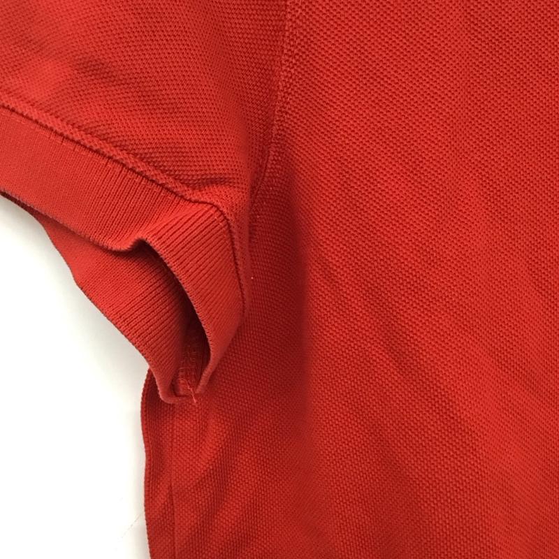 トミーヒルフィガー TOMMY HILFIGER ポロシャツ 半袖 半袖ポロシャツ カラーシャツ 半袖カットソー S ロゴ、文字 赤 / レッド /  メンズ USED 古着 中古 10136241