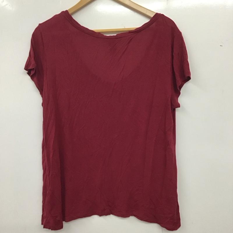ヘンネスアンドモーリッツ H&M Tシャツ 半袖 半袖カットソー 無地Tシャツ Vネックカットソー M 無地 えんじ / ワインレッド /  レディース USED 古着 中古 10136258