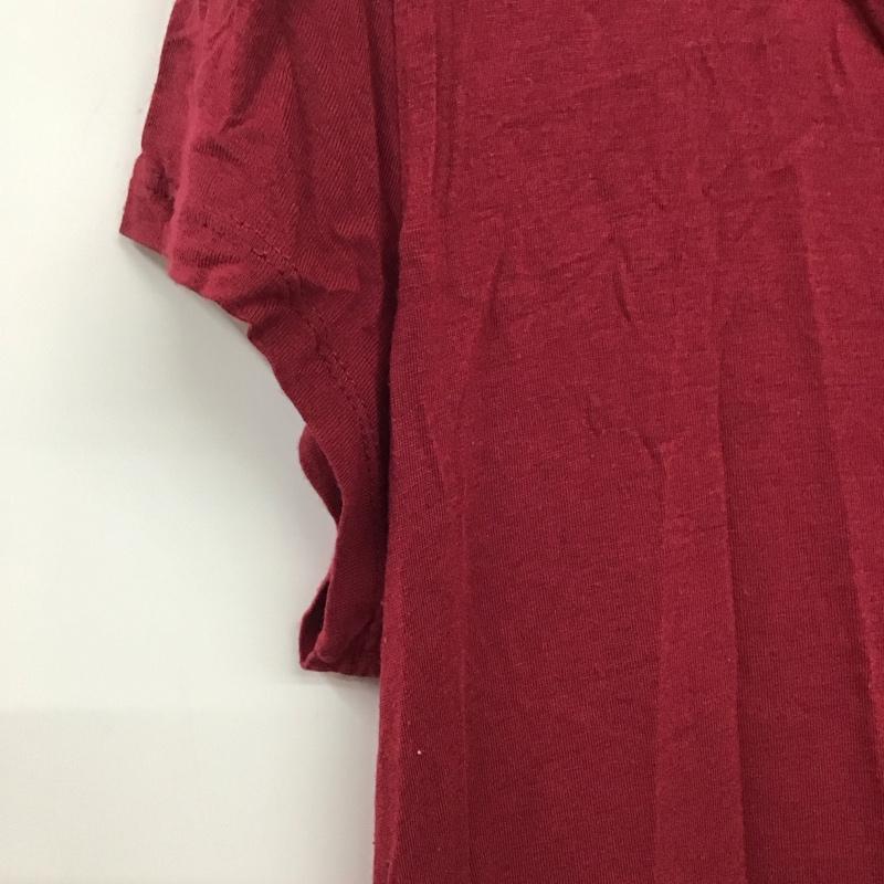 ヘンネスアンドモーリッツ H&M Tシャツ 半袖 半袖カットソー 無地Tシャツ Vネックカットソー M 無地 えんじ / ワインレッド /  レディース USED 古着 中古 10136258