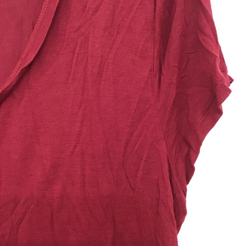 ヘンネスアンドモーリッツ H&M Tシャツ 半袖 半袖カットソー 無地Tシャツ Vネックカットソー M 無地 えんじ / ワインレッド /  レディース USED 古着 中古 10136258
