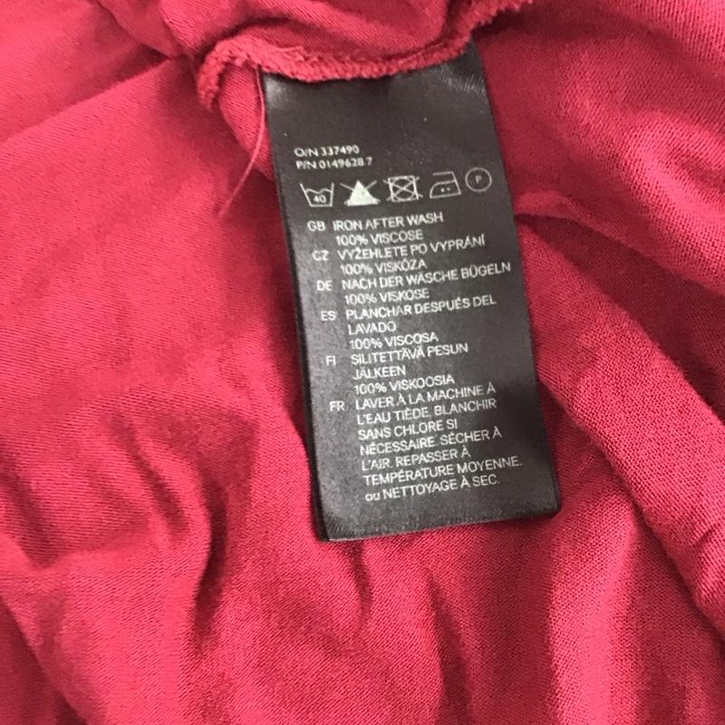 ヘンネスアンドモーリッツ H&M Tシャツ 半袖 半袖カットソー 無地Tシャツ Vネックカットソー M 無地 えんじ / ワインレッド /  レディース USED 古着 中古 10136258