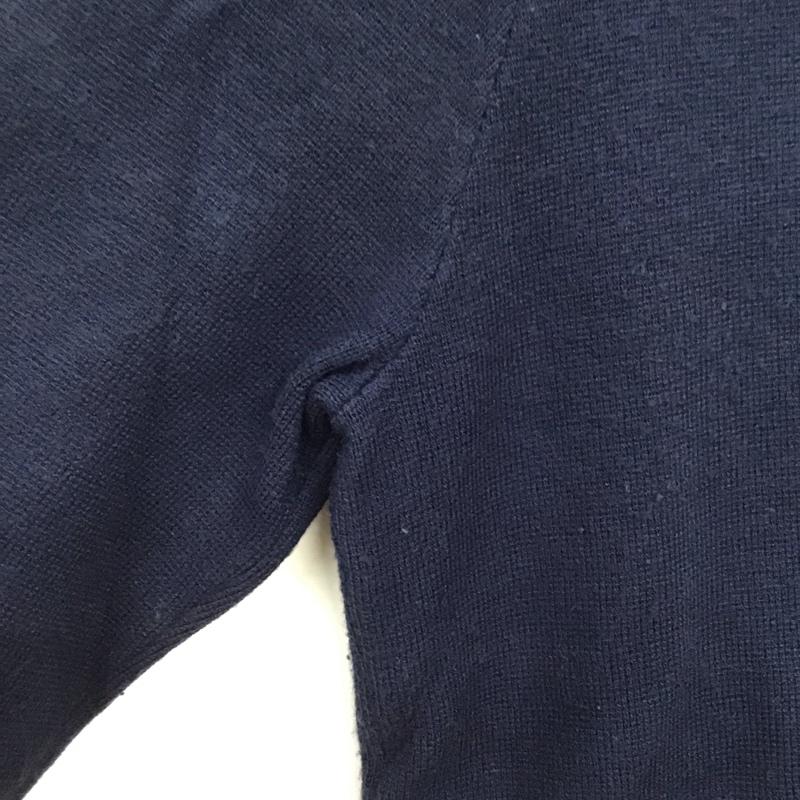 マウジー MOUSSY ニット、セーター 半袖 0108ac70-6400 プルオーバー7分袖ニット セーター 半袖ニットカットソー FREE 無地 紺 / ネイビー /  レディース USED 古着 中古 10136260