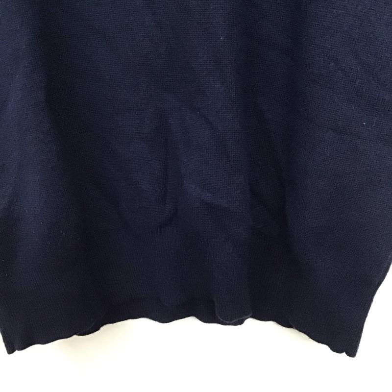 マウジー MOUSSY ニット、セーター 半袖 0108ac70-6400 プルオーバー7分袖ニット セーター 半袖ニットカットソー FREE 無地 紺 / ネイビー /  レディース USED 古着 中古 10136260