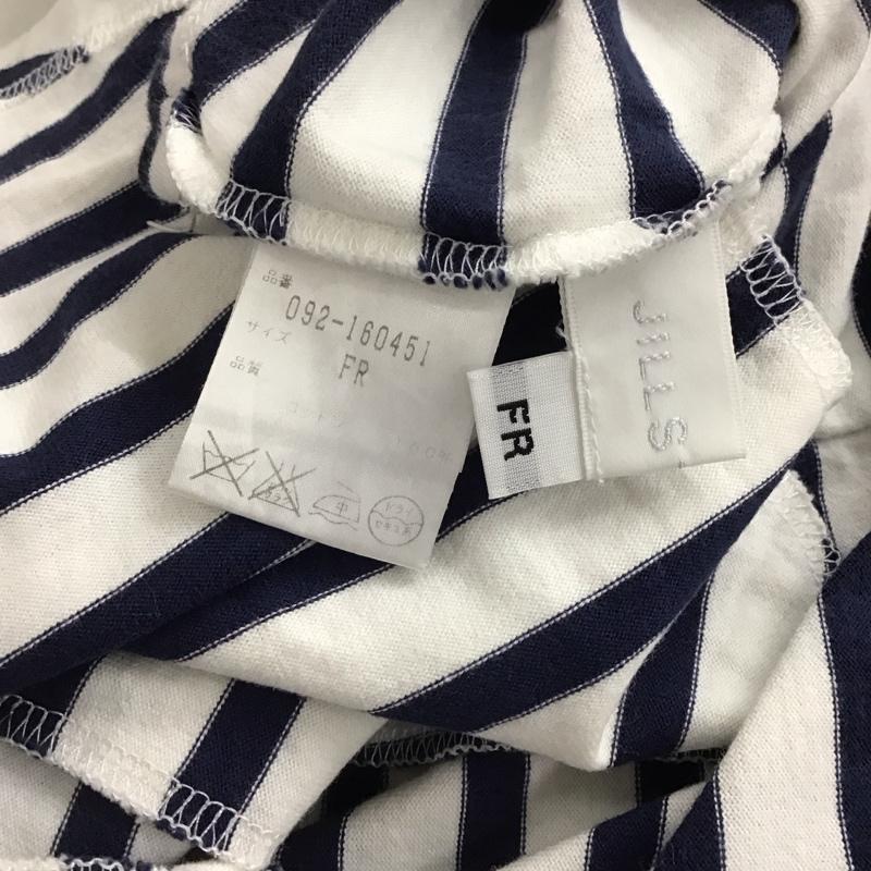 ジルスチュアート JILLSTUART カットソー 半袖 半袖カットソー プリントTシャツ ボーダー FREE ボーダー柄 白 / ホワイト / X 紺 / ネイビー /  レディース USED 古着 中古 10136263