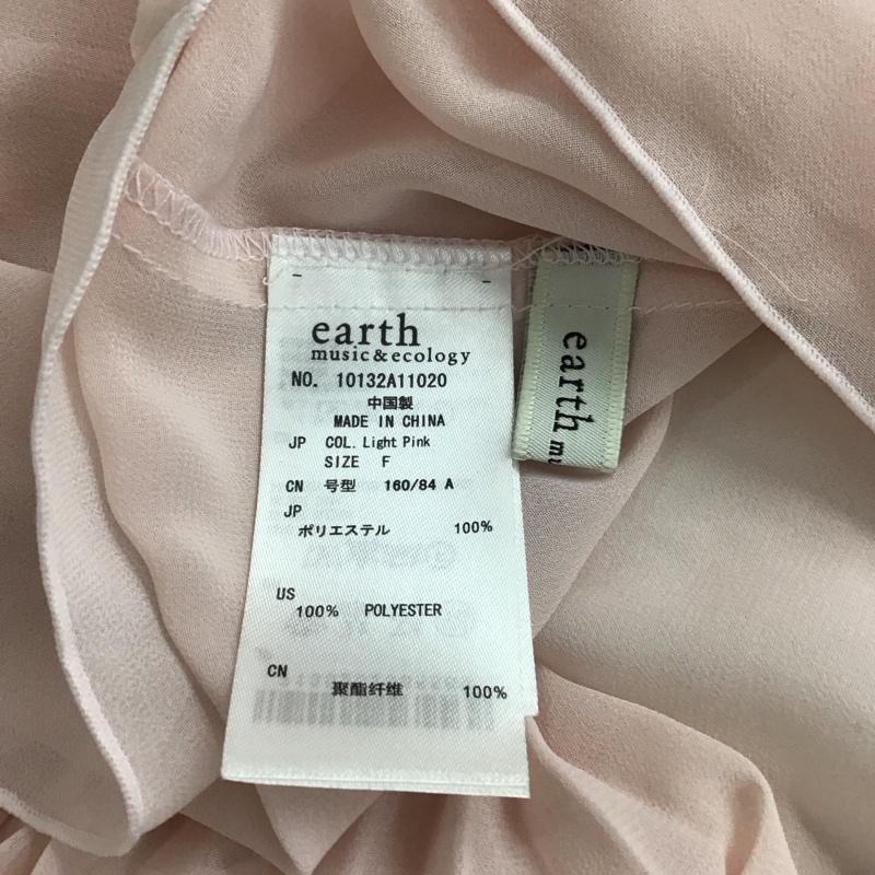 アースミュージックアンドエコロジー earth music&ecology シャツ、ブラウス 半袖 半袖シャツ カラーシャツ シフォンシャツ フレア FREE 無地 桃 / ピンク /  レディース USED 古着 中古 10136271