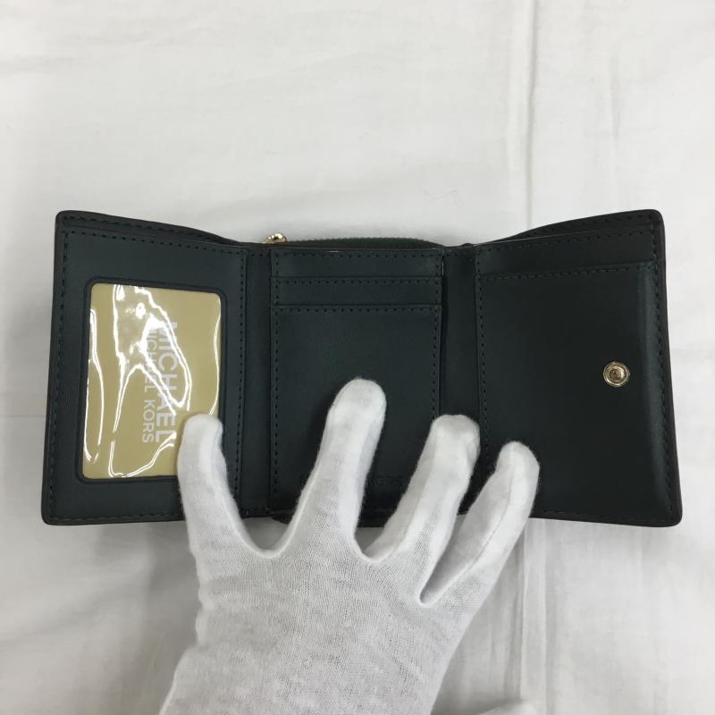 マイケルコース MICHAEL KORS 財布 コンパクト財布 総柄 緑 / グリーン /  レディース USED 古着 中古 10136314