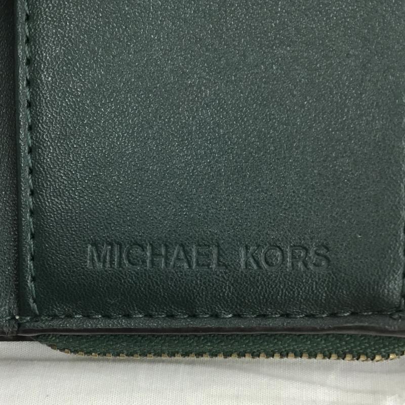 マイケルコース MICHAEL KORS 財布 コンパクト財布 総柄 緑 / グリーン /  レディース USED 古着 中古 10136314