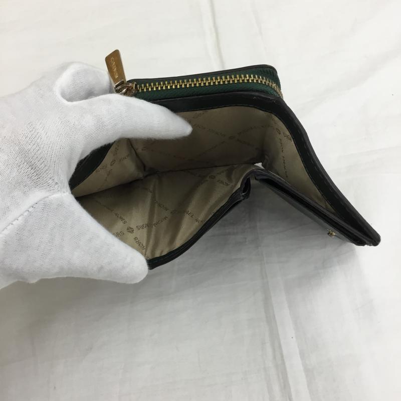 マイケルコース MICHAEL KORS 財布 コンパクト財布 総柄 緑 / グリーン /  レディース USED 古着 中古 10136314