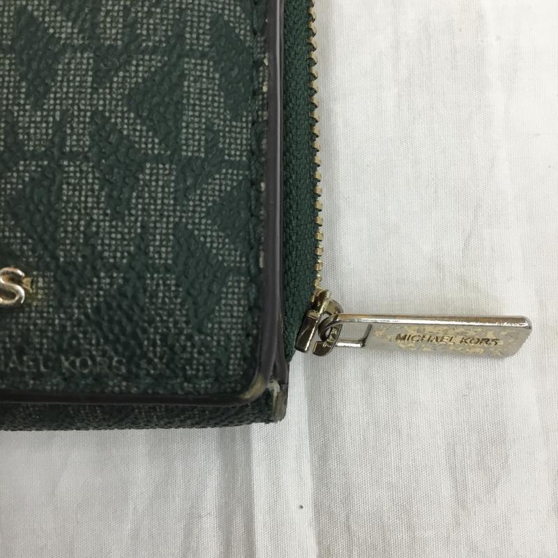 マイケルコース MICHAEL KORS 財布 コンパクト財布 総柄 緑 / グリーン /  レディース USED 古着 中古 10136314
