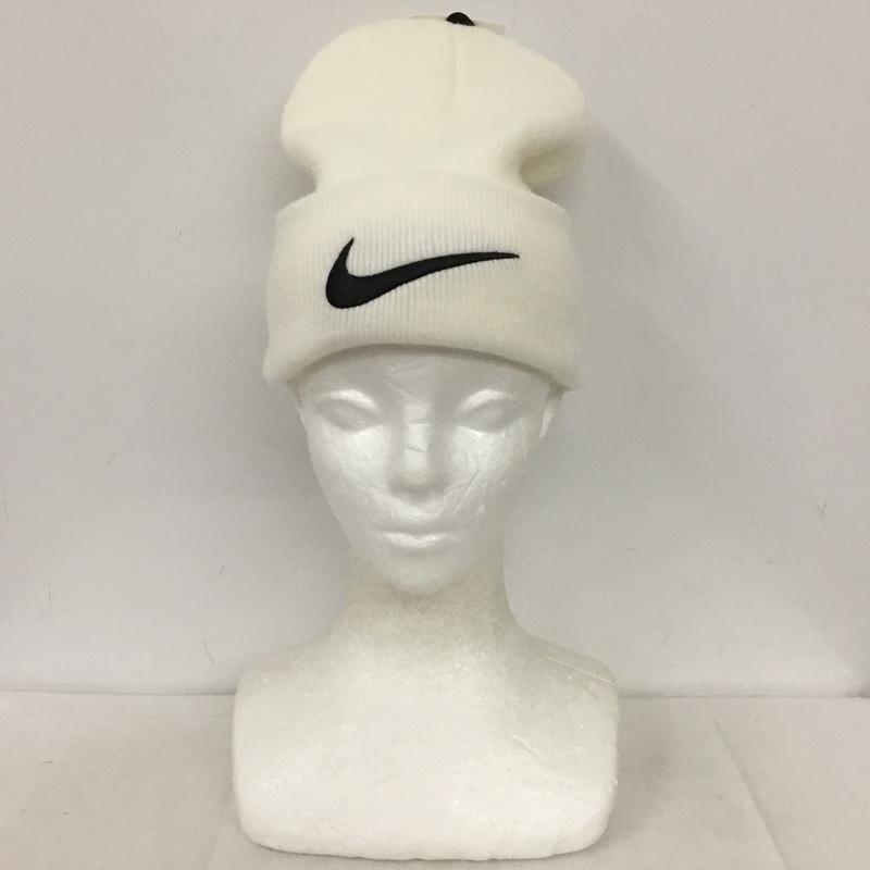 ステューシー STUSSY 帽子 ニット帽 CV8961-121 NIKE Cuffed Beanie タグ付き ロゴ、文字 白 / ホワイト /  メンズ USED 古着 中古 10136335