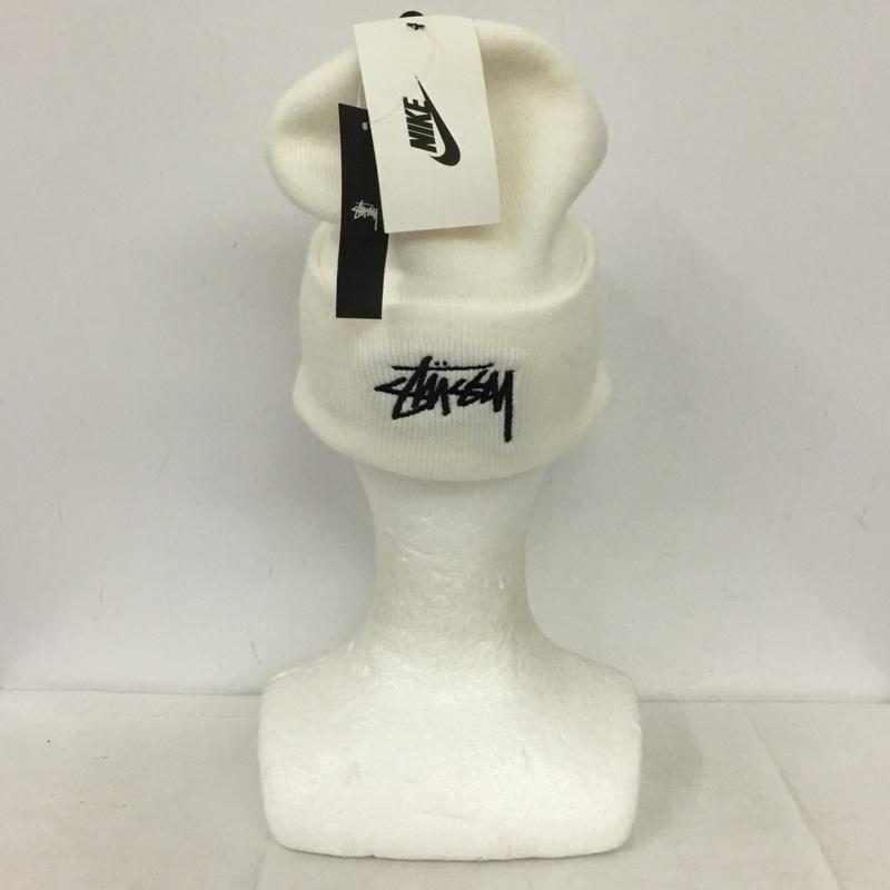 ステューシー STUSSY 帽子 ニット帽 CV8961-121 NIKE Cuffed Beanie タグ付き ロゴ、文字 白 / ホワイト /  メンズ USED 古着 中古 10136335