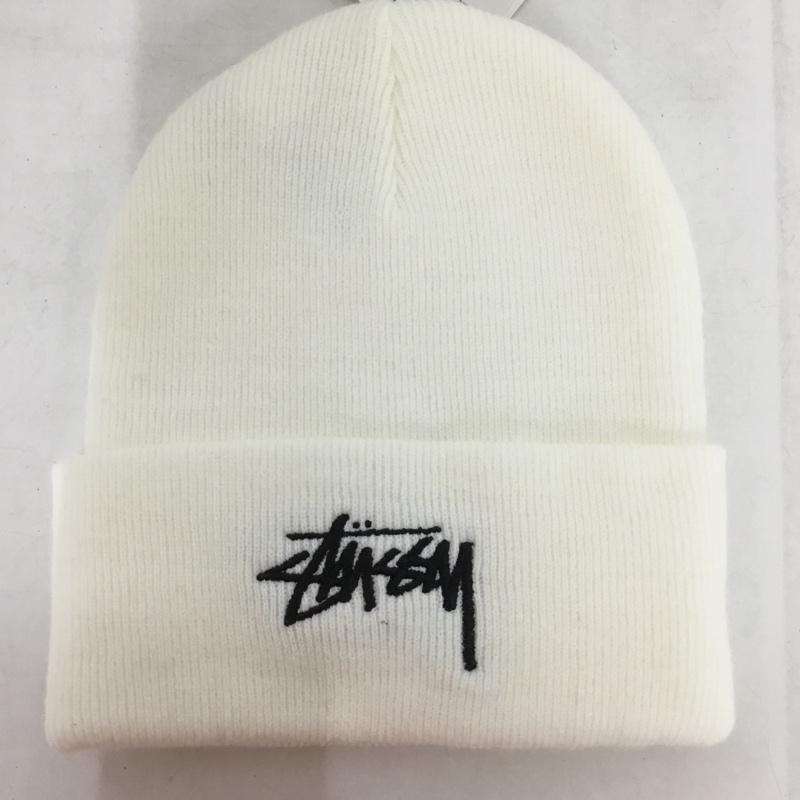 ステューシー STUSSY 帽子 ニット帽 CV8961-121 NIKE Cuffed Beanie タグ付き ロゴ、文字 白 / ホワイト /  メンズ USED 古着 中古 10136335