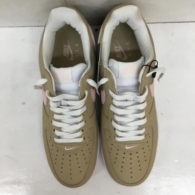 ナイキ NIKE スニーカー スニーカー 845053-201 Air Force 1 Low Retro Linen エアフォース１ リネン 28.0cm ロゴ、文字 白 / ホワイト / X 茶 / ブラウン / X 桃 / ピンク /  メンズ USED 古着 中古 10136411