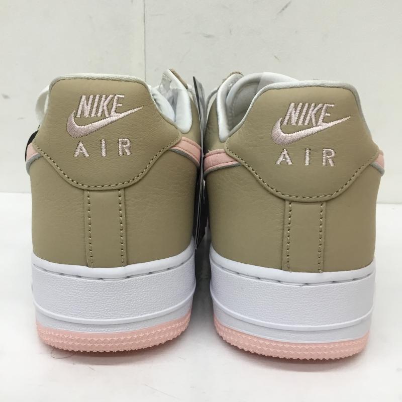 ナイキ NIKE スニーカー スニーカー 845053-201 Air Force 1 Low Retro Linen エアフォース１ リネン 28.0cm ロゴ、文字 白 / ホワイト / X 茶 / ブラウン / X 桃 / ピンク /  メンズ USED 古着 中古 10136411