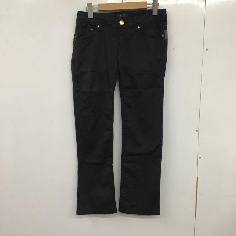 アルマーニジーンズ ARMANI JEANS パンツ デニム、ジーンズ スリムパンツ ストレッチパンツ カジュアルパンツ 27インチ 無地 黒 / ブラック /  レディース USED 古着 中古 10136415