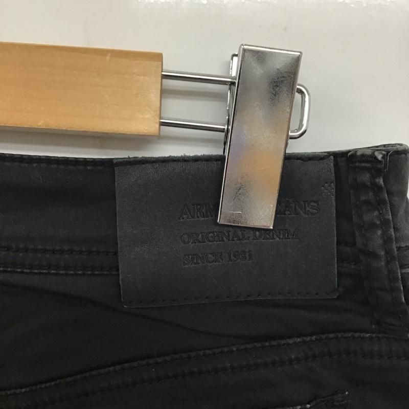 アルマーニジーンズ ARMANI JEANS パンツ デニム、ジーンズ スリムパンツ ストレッチパンツ カジュアルパンツ 27インチ 無地 黒 / ブラック /  レディース USED 古着 中古 10136415