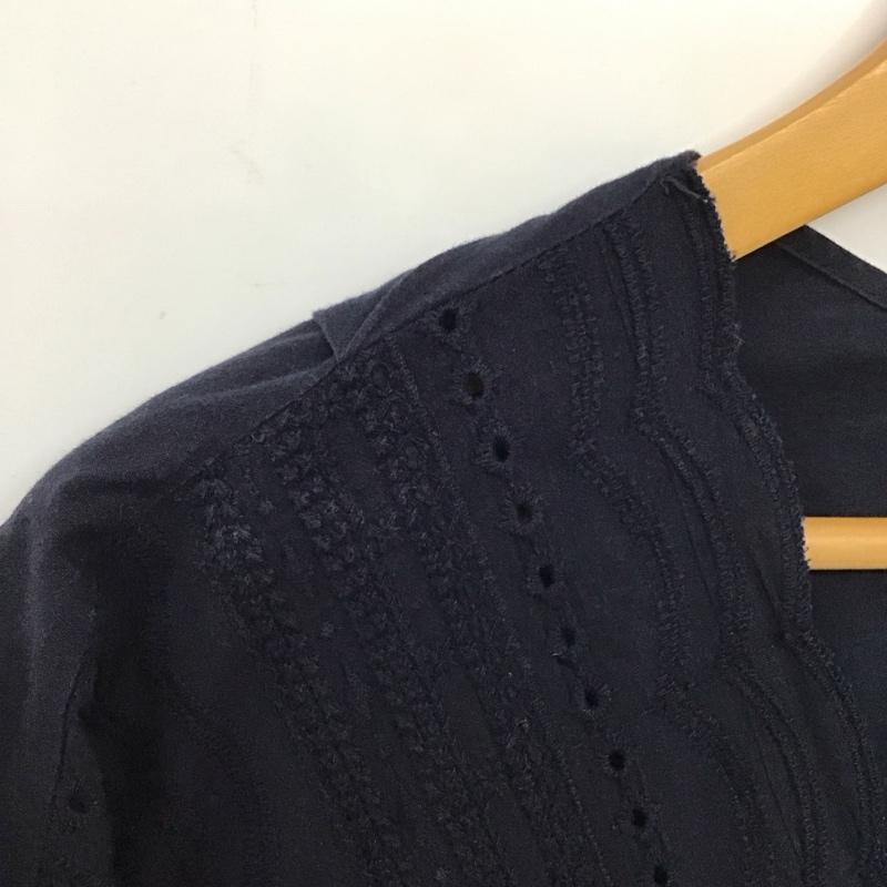 スタディオクリップ studio CLIP カットソー 半袖 半袖カットソー 無地Tシャツ Vネックカットソー M 総柄 紺 / ネイビー /  レディース USED 古着 中古 10136455