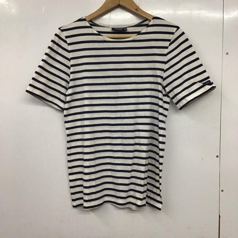 セントジェームス SAINT JAMES Tシャツ 半袖 S ボーダー柄 白 / ホワイト / X 紺 / ネイビー /  レディース USED 古着 中古 10136498
