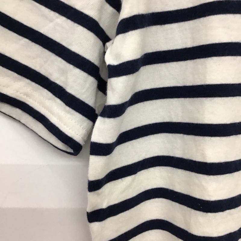 セントジェームス SAINT JAMES Tシャツ 半袖 S ボーダー柄 白 / ホワイト / X 紺 / ネイビー /  レディース USED 古着 中古 10136498
