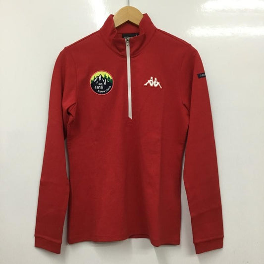 カッパ Kappa Tシャツ 長袖 KG962LS76 ハーフジップ 消臭 タグ付き L ワンポイント 赤 / レッド /  メンズ USED 古着 中古 10136499