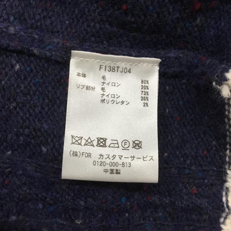 古着 USED ニット、セーター 長袖 FI38TJ04 ネップセーター FIDRA タグ付き M ワンポイント 紺 / ネイビー /  メンズ USED 古着 中古 10136508