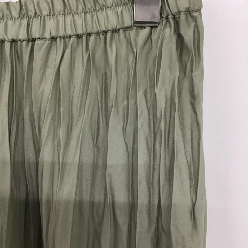 ローリーズファーム LOWRYS FARM スカート ロングスカート プリーツスカート FREE 無地 黄緑 / イエローグリーン /  レディース USED 古着 中古 10136517