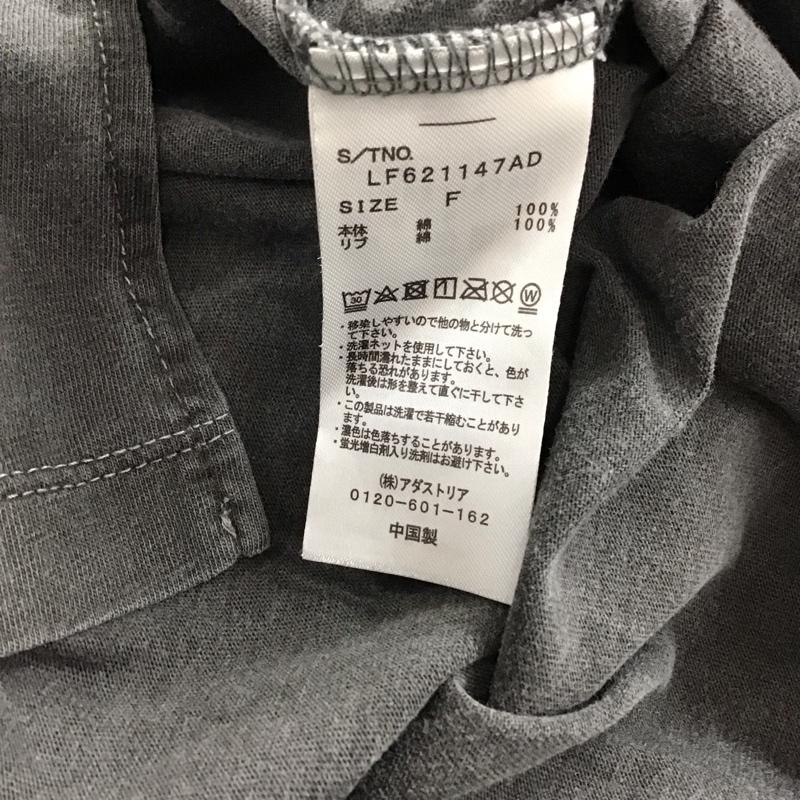 ローリーズファーム LOWRYS FARM Tシャツ 半袖 FREE 無地 チャコールグレー / チャコールグレー /  レディース USED 古着 中古 10136519