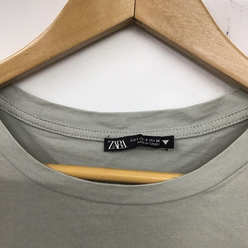 ザラ ZARA カットソー 半袖 S 無地 灰 / グレー /  レディース USED 古着 中古 10136520