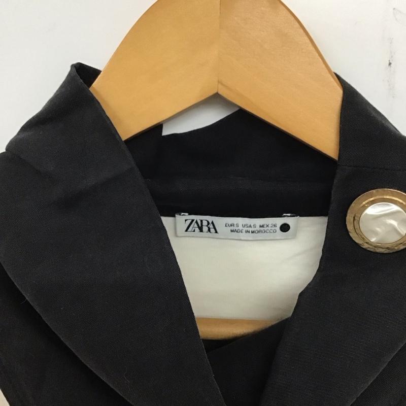 ザラ ZARA カットソー 半袖 S 無地 白 / ホワイト / X 黒 / ブラック /  レディース USED 古着 中古 10136525