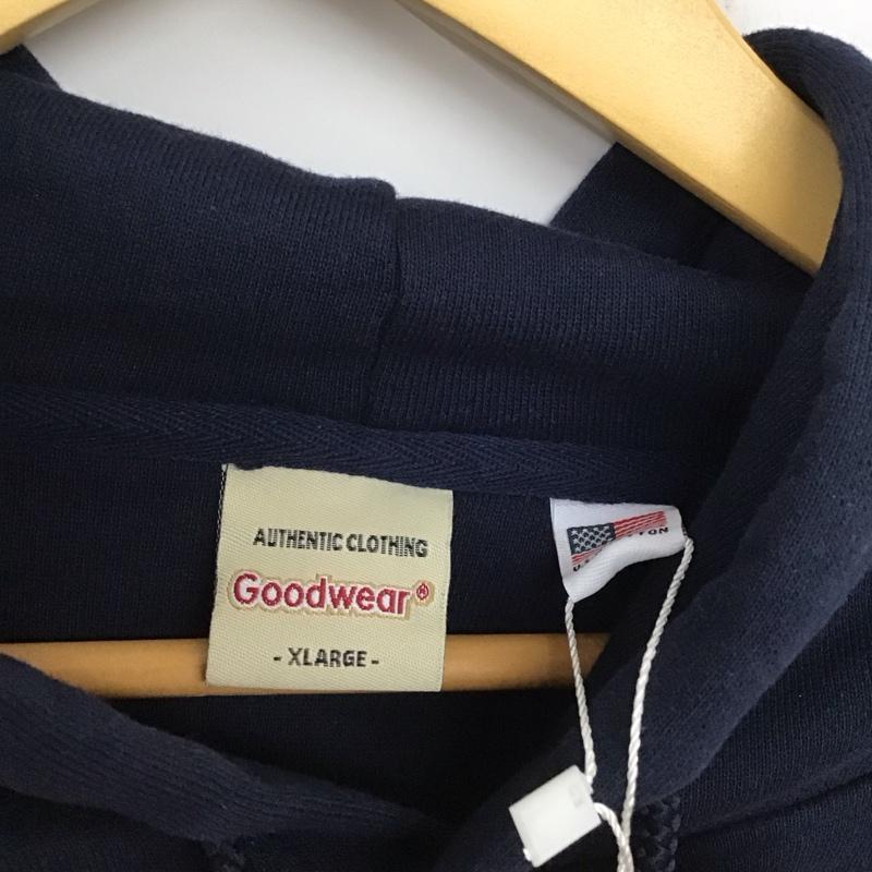 グッドウェア Goodwear パーカー 長袖 長袖パーカー プルオーバーパーカー スウェット XL 無地 紺 / ネイビー /  メンズ USED 古着 中古 10136573