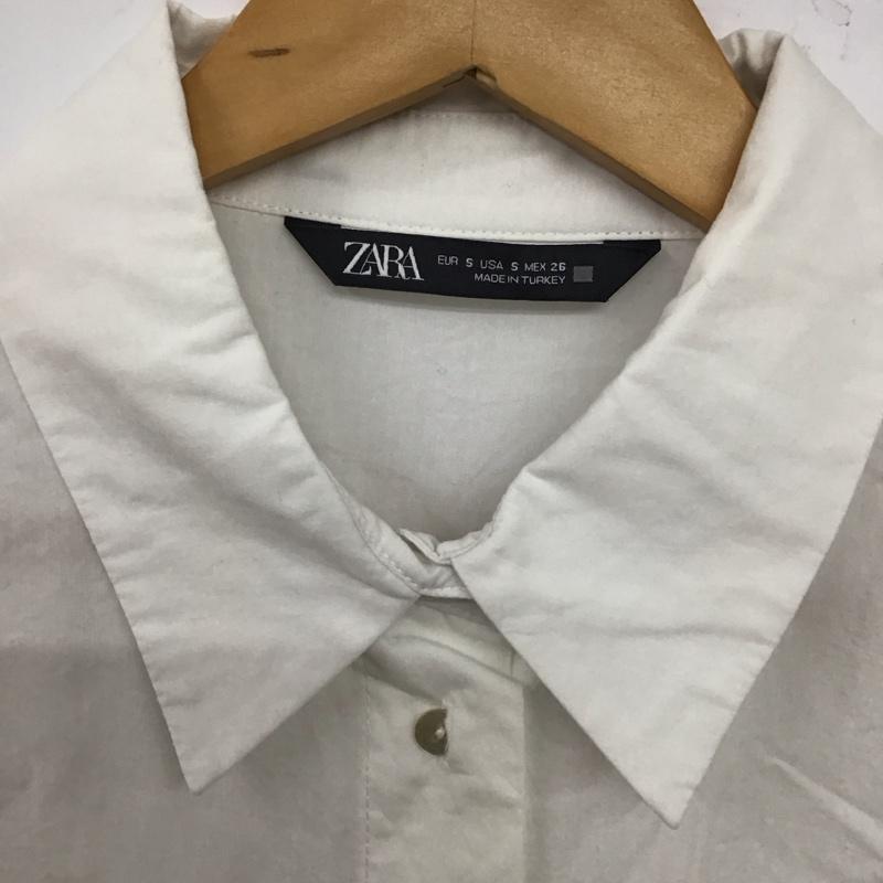 ザラ ZARA シャツ、ブラウス 半袖 S 無地 白 / ホワイト /  レディース USED 古着 中古 10136609
