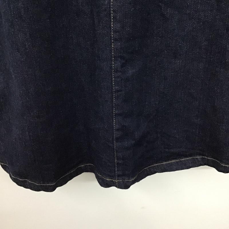 ザラ ZARA ワンピース ひざ丈スカート XL 無地 インディゴ / インディゴ /  レディース USED 古着 中古 10136614