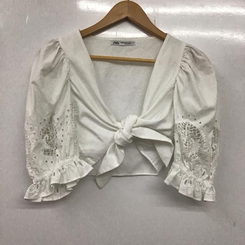 ザラ ZARA シャツ、ブラウス 半袖 S 無地 白 / ホワイト /  レディース USED 古着 中古 10136626