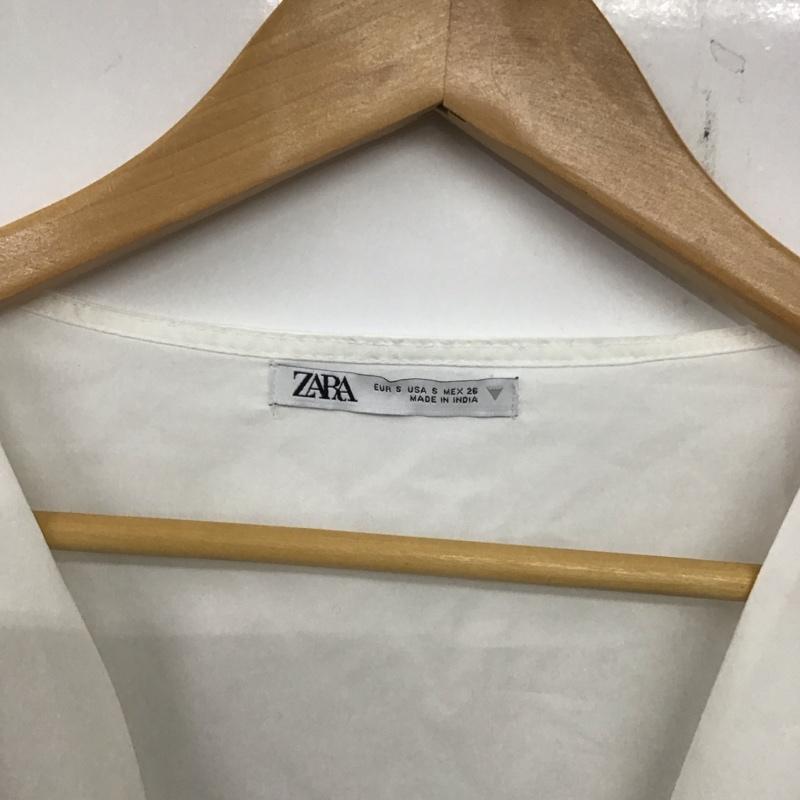 ザラ ZARA シャツ、ブラウス 半袖 S 無地 白 / ホワイト /  レディース USED 古着 中古 10136626