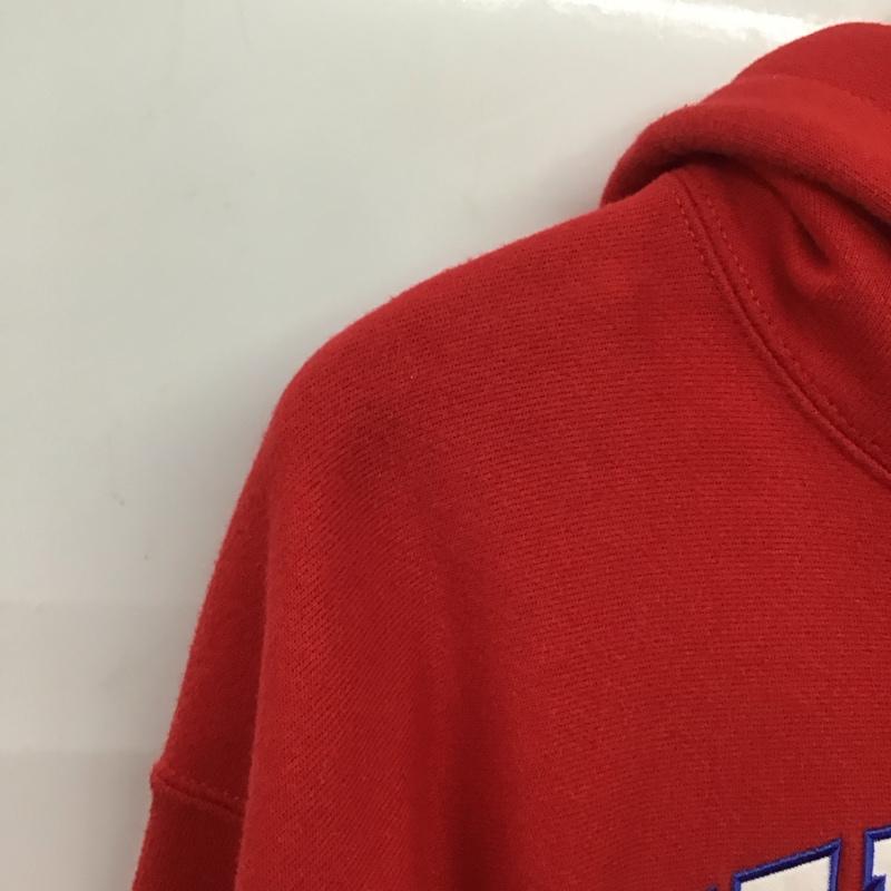チャンピオン Champion パーカー 長袖 長袖パーカー プルオーバーパーカー スウェット L プリント 赤 / レッド /  メンズ USED 古着 中古 10136629