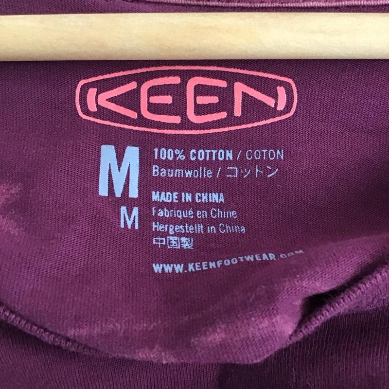 キーン KEEN Tシャツ 半袖 M プリント えんじ / ワインレッド /  レディース USED 古着 中古 10136649